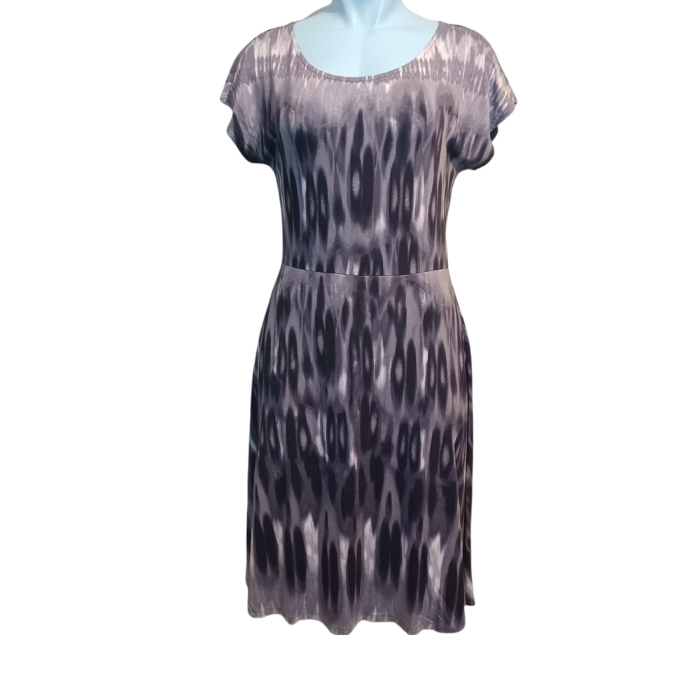 Athleta Dress Black, Gray, White Althetic Sports Dress Short Short Sleeves Small